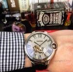 Fake Cartier Ballon Bleu Tourbillon 43mm Watch - SS Diamond Dial